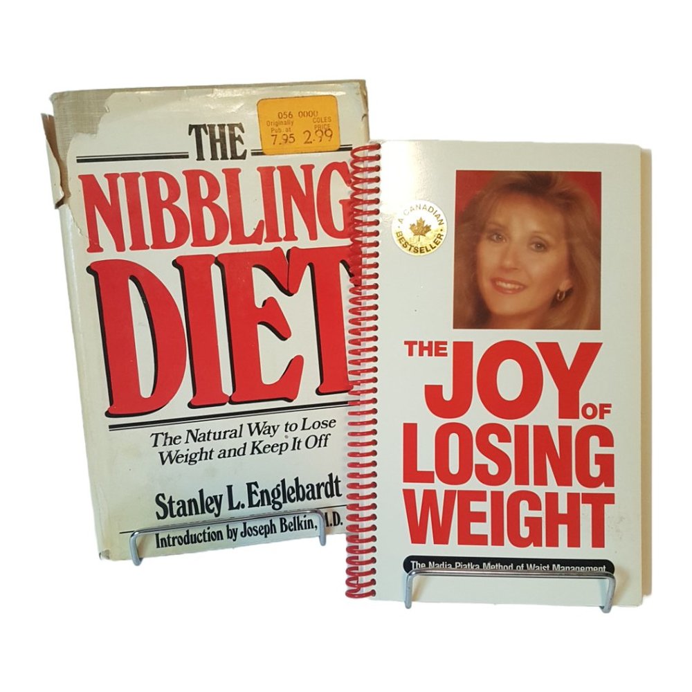 The Nibbling Diet & The Joy of Losing Weight Vintage 70s, 80s, 90s Dieting Books